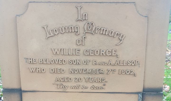 Willie George Allsop, 1882-1902